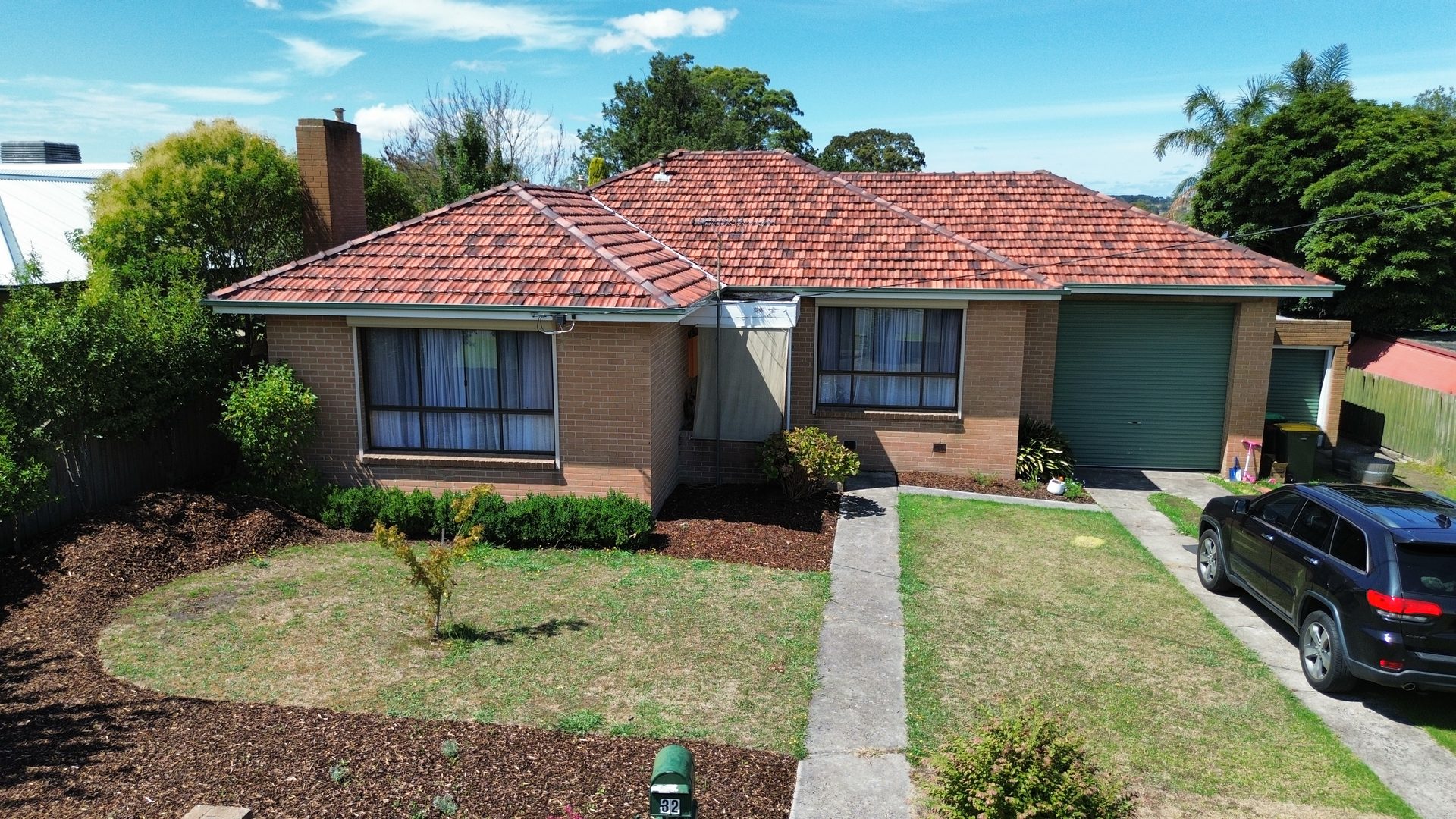 Tile roof after restoration